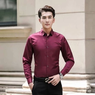 เสื้อเชิ้ตแขนยาว ทรงสลิม สไตล์เกาหลี สำหรับผู้ชาย รุ่น YX04