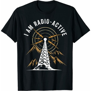 เสื้อยืดโอเวอร์ไซส์เสื้อยืด พิมพ์ลายเสาอากาศวิทยุ IM Radio Act Ve Tower HamS-3XL