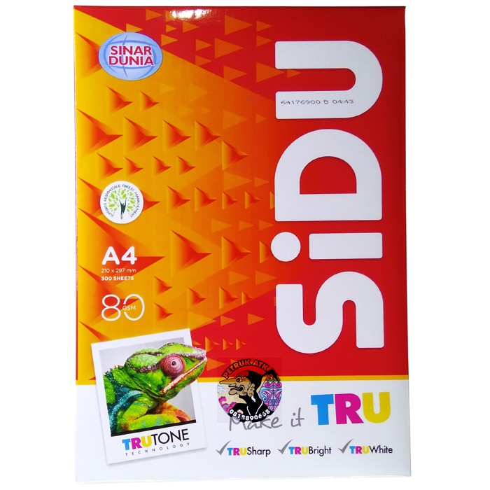 [RIM] SINAR DUNIA SIDU A4 HVS PAPER 80 GRAM PHOTOCOPY PAPER