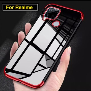 Case Realme C12 เคสนิ่ม ขอบสีหลังใส เคสกันกระแทก สวยและบาง TPU CASE เคสซีลีโคน สินค้าใหม่ ส่งจากไทย realme C12