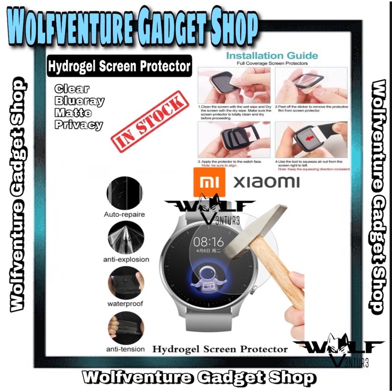 Xiaomi Watch - Mi Watch Lite Mi Watch ตัวป้องกันหน้าจอไฮโดรเจลแบบหมุนได้