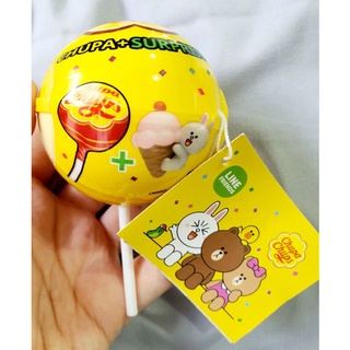 ของสะสม Chupa Chups เซอร์ไพส์ line friends ฟิกเกอร์หมีบราวน์และผองเพื่อน จากอมยิ้มจูปาจุปส์ (Chupa Chups Surprise)