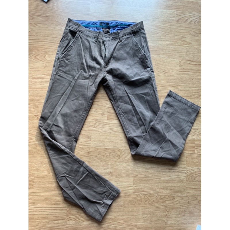 กางเกงขายาวผู้ชายสีน้ำตาลแบรนด์LTD