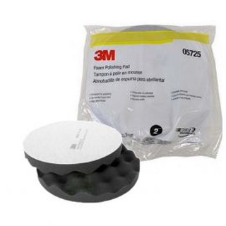 3M PN5725 แผ่นขัดฟองน้ำขัดละเอียดสีดำ ขนาด 8 นิ้ว หลังสักหลาด (แพ็ค 2 ชิ้น)