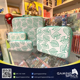 Nintendo Switch / LITE : กระเป๋า ลายใบไม้ animal crossing ใส่ switch all in one ring fit travel bag storage eva ringfit