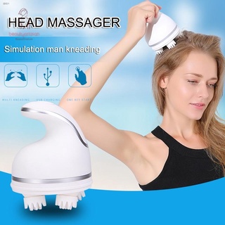 เครื่องนวดหัวไฟฟ้าแบบชาร์จไฟ Octopus Electric Head Massager Roller Kneading Neck Eye Rechargeable Machine Physiotherapy