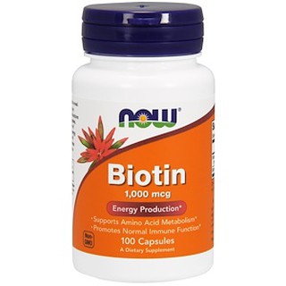 Now Foods, Biotin, 1000 mcg, 100 Capsules