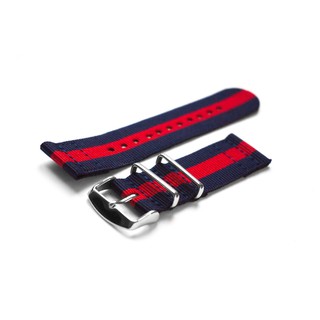 สายนาโต้ two piece nato strap รุ่น navy and red