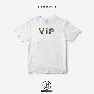 เสื้อยืด พิมพ์ลาย SODA VIP สีขาว ผ้านิ่มใส่สบาย (TS00004)