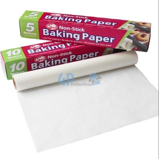 กระดาษไขรองอบ กระดาษไข BAKING PAPER กระดาษอบขนม คุกกี้ เค้กเบเกอรี่ 5,10 เมตร 🌻 4p99