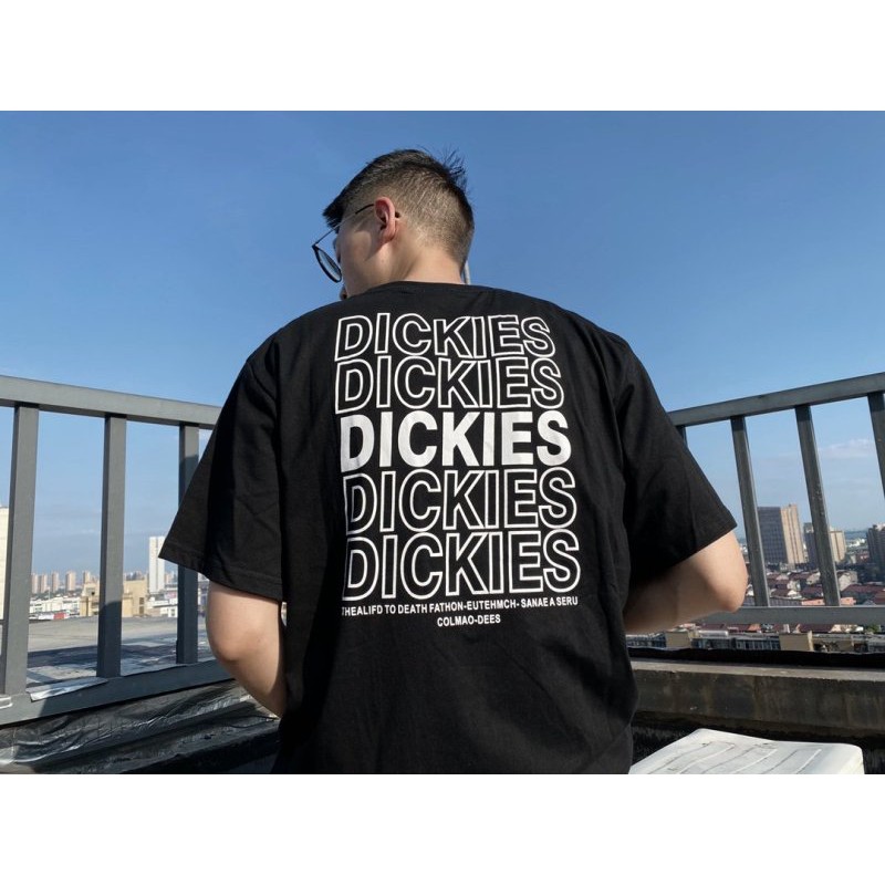 DICKIES Dickies เสื้อยืดแขนสั้นพิมพ์ลายโลโก้แฟชั่นสําหรับผู้ชาย