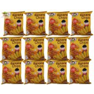 แม่นภา กล้วยเบรคแตก 35 กรัม x 12 ถุง Mae Napa  Banana Chips 35 grams x 12 sachets #169