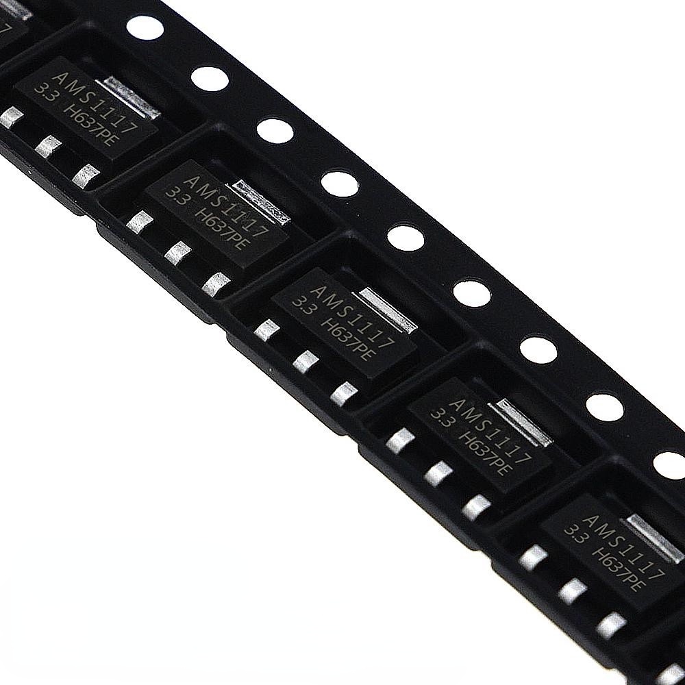 ตัวควบคุมแรงดันไฟฟ้า AMS1117 LDO SOT-223 AMS1117 3.3V 1.2V 1.5V 1.8V 2.5V 5.0V ADJ AMS1117 LM1117 11