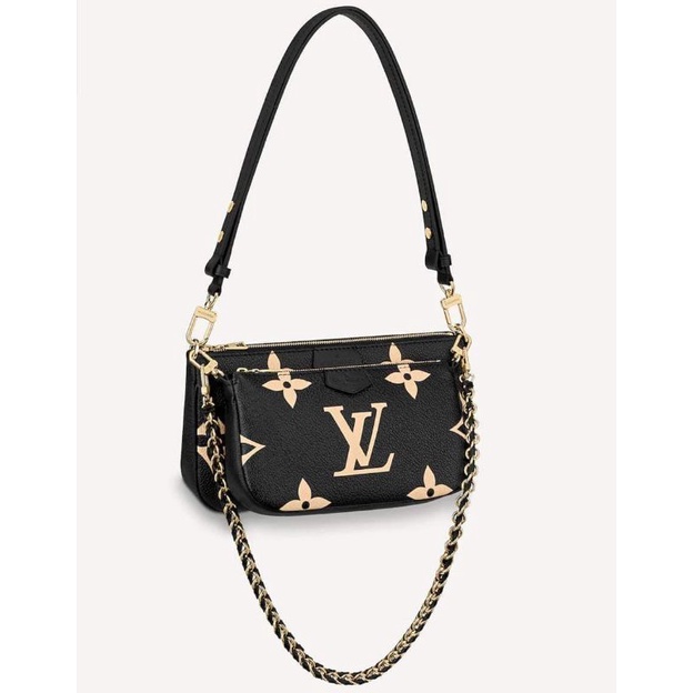 Used Like New Louis Vuitton MULTI POCHETTE ACCESSOIRESของแท้100% DC2021 ฝังชิฟ