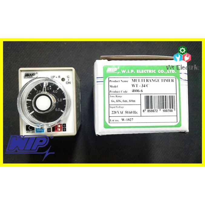 ขอใบกำกับภาษีได้ ทามเมอร์ ตั้งเวลา ปิด-เปิด อัตโนมัต Multi Range Timer WT-34 220VAC 6sec 60sec 6min 