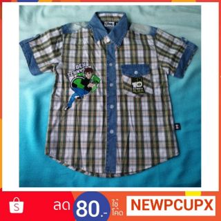 เสื้อแขนสั้น BEN10 ลายสก๊อต size. S