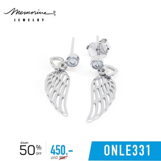 Memorine Jewelry  ต่างหูเงินแท้ 925 ฝังเพชรสวิส (CZ) : ONLE331