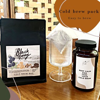 The Breakfast Club - Coffee Cold Brew Bag "Black Berry Blend" Set 1set มี5ซอง แถมขวดฟรี