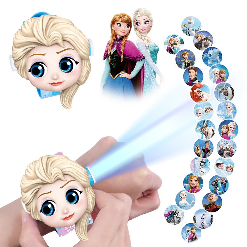 นาฬิกาข้อมือดิจิทัล LED ฉายภาพอิเล็กทรอนิกส์ เรืองแสง ลายการ์ตูน 3 มิติ สําหรับเด็ก