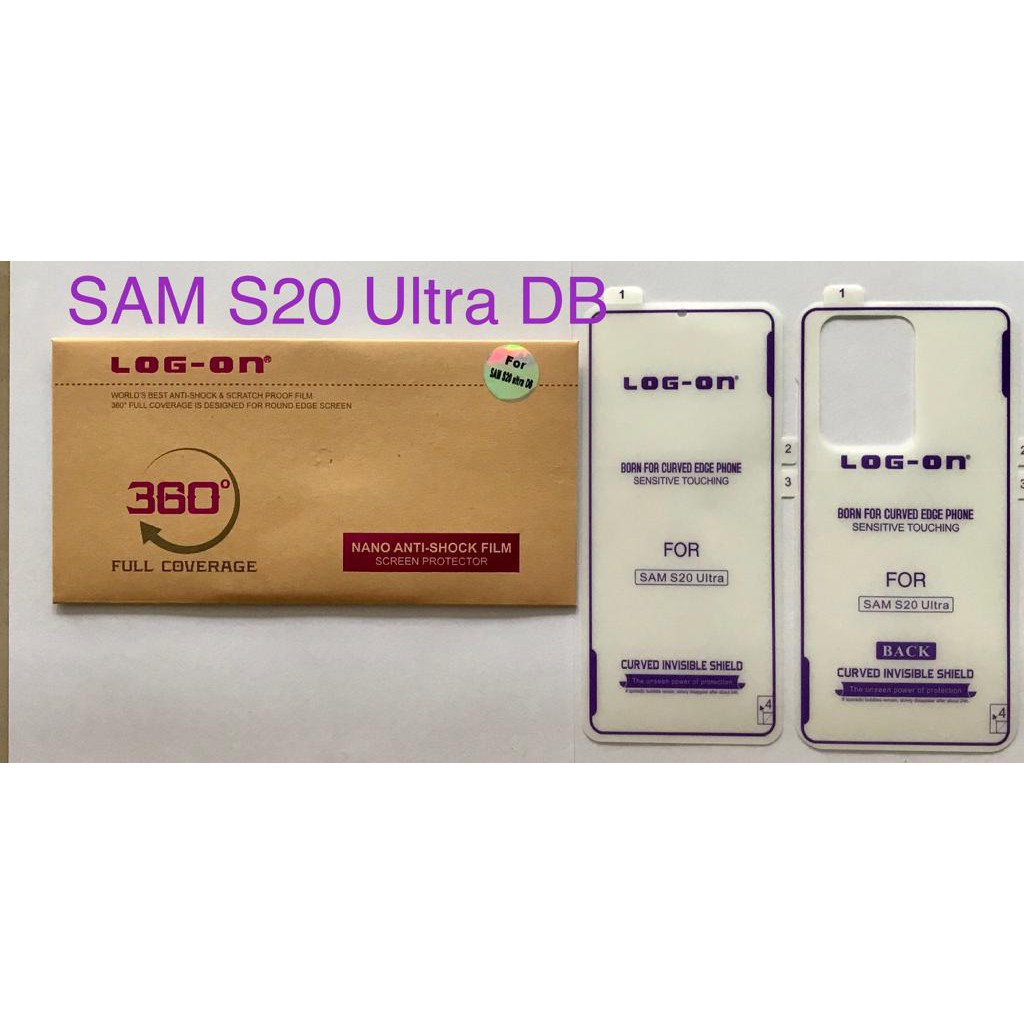 LOG ON ANTISHOCK SAMSUNG S20 ULTRA DB ANTI SCRATCH JELLY