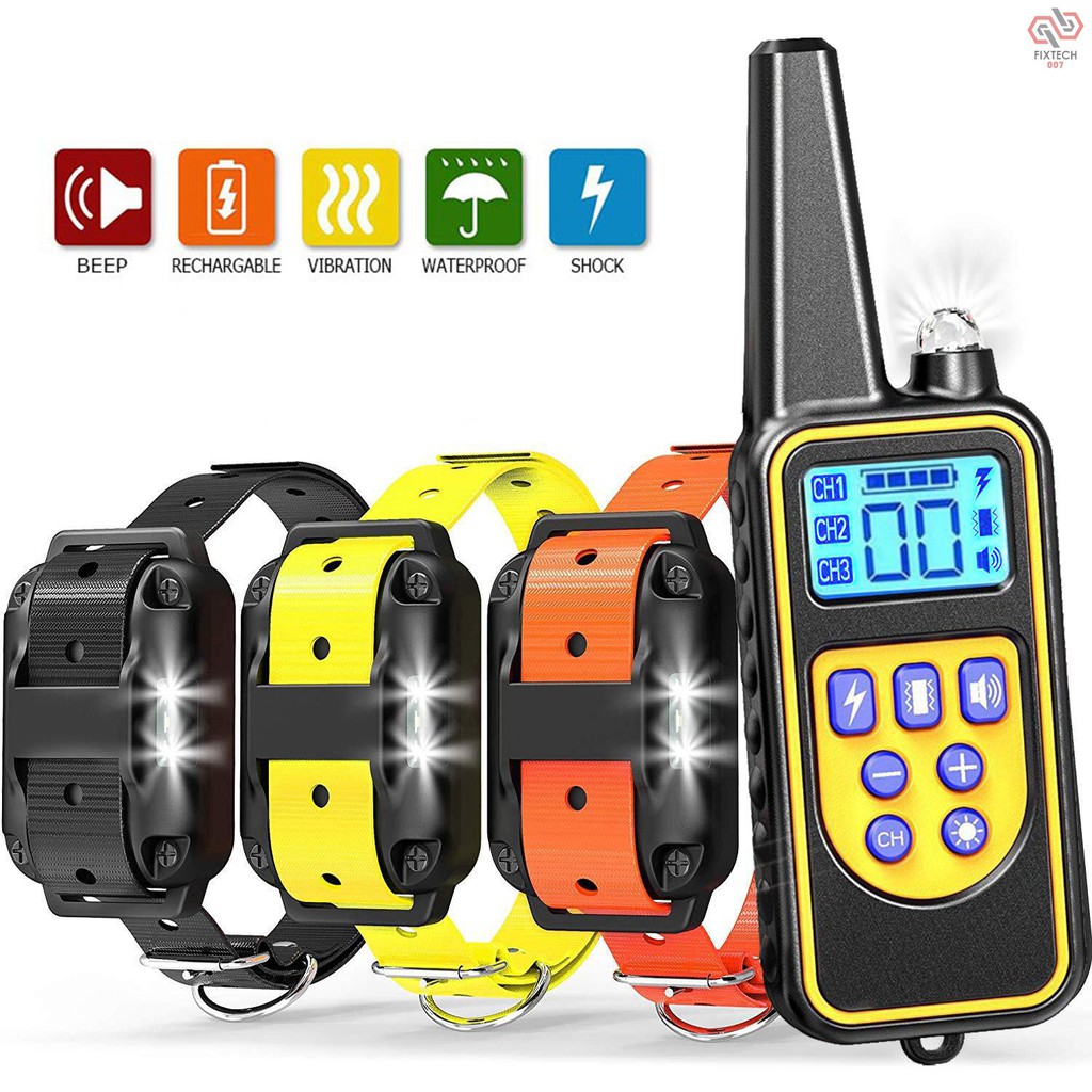 FT Dog Training Collar Dog Shock Collar Waterproof Rechargeable No Harm