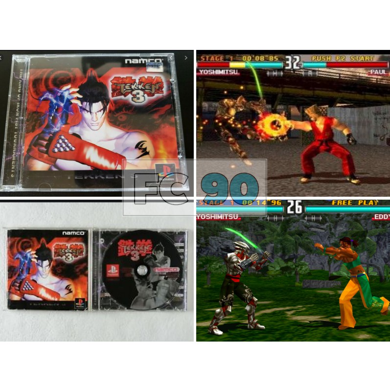 แผ่นเกมเทคเคน3 Tekken 3 [PS1] แผ่นแท้ ญี่ปุ่น มือสอง สภาพดี  หน้ากล่องมีรอยร้าวเล็กน้อย มีกล่องและคู่มือ เกมดีๆน่าสะสม
