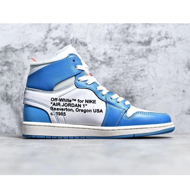 OFF WHITE x Air Jordan 1 Joe 1 OW Joint North Carolina Blue cHPF