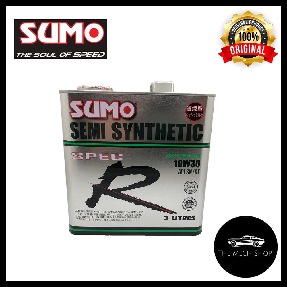 Sumo Spec-R Performance Semi Synthetic 10w30 API SN/CF น้ํามันเครื่องสําหรับ Kancil Kelisa Kenari Vi