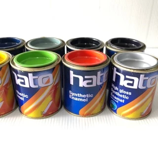 🎨สีน้ำมัน เคลือบเงา ทาไม้ ทาเหล็ก ครบทุกสี‼️ขนาดจิ๋ว (0.05ลิตร) สูตรแห้งช้า ทนทาน เงางาม Hato สีทาไม้ สีทาเหล็ก ทาปูน