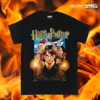 เสื้อยืดพิมพ์ลายเสื้อยืดแฮร์รี่พอตเตอร์เสื้อยืดลำลอง เสื้อยืดพิมพ์ลาย HARRY POTTER สไตล์วินเทจ - / OVERSIZE PoS-4XL