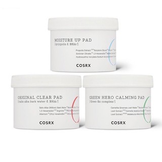 (พร้อมส่ง)COSRX One Step Original , Moisture Up,Green Hero Calming Clear Pad 70 Pads