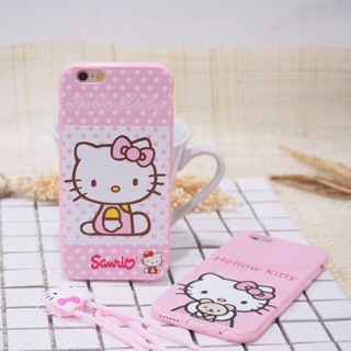 🌸🌿 เคสลายการ์ตูน (Hello Kitty) พร้อมสายคล้องคอ