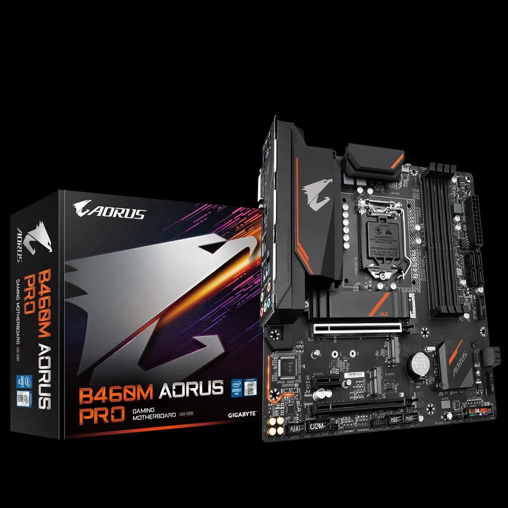 เมนบอร์ดสําหรับเล่นเกม GIGABYTE Intel B460 AORUS B460M AORUS PRO