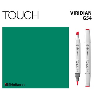 TOUCH TWIN BRUSH MARKER G54 (VIRIDIAN) / มาร์คเกอร์หัวพู่กัน-หัวตัดขนาดกลาง รหัส G54 (VIRIDIAN)