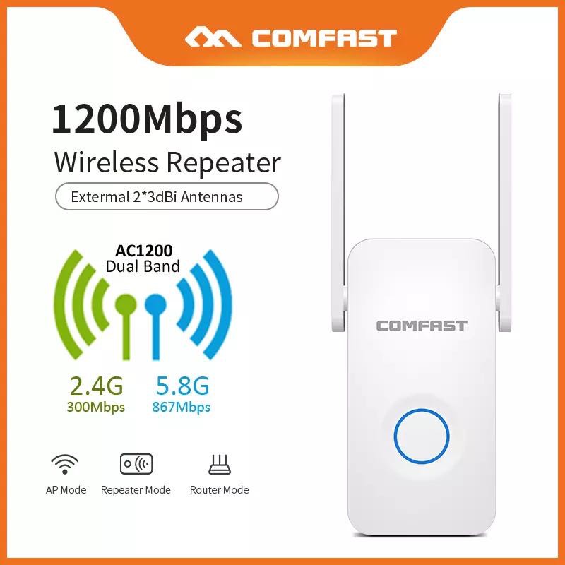 Comfast 1200Mbpsตัวขยายสัญญาณ WiFi 2.4G & 5G Comfast Repeater /AP/Router CF-WR752AC V2