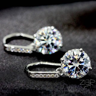 ต่างหูระย้าเงินแท้ 925 ประดับพลอยCZ Earring Silver 925 With Cubic Zirconia-(E02180263)