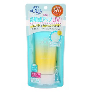 LIMITED Rohto Skin Aqua Tone Up UV Essence SPF50+PA++++ 80 g Mint Green