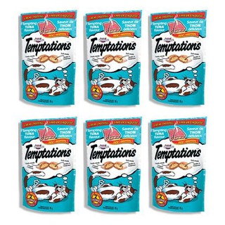 Whiskas Temptations Tuna Flavor 85g (6 Units) ขนมแมว รสเทมติ้งปลาทูน่า สำหรับแมวโต อายุ 1 ปีขึ้นไป 85g (6 ซอง)