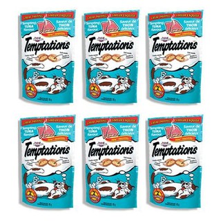 Whiskas Temptations Tuna Flavor 85g (6 Units) ขนมแมว รสเทมติ้งปลาทูน่า สำหรับแมวโต อายุ 1 ปีขึ้นไป 85g (6 ซอง)