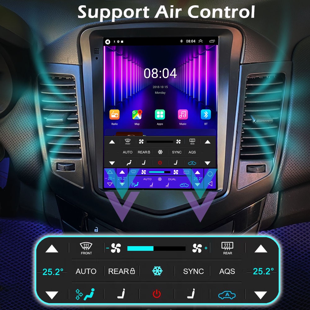 Car Android 10 Player For Chevrolet Cruze J300 2008 - 2012 2din Radio ...