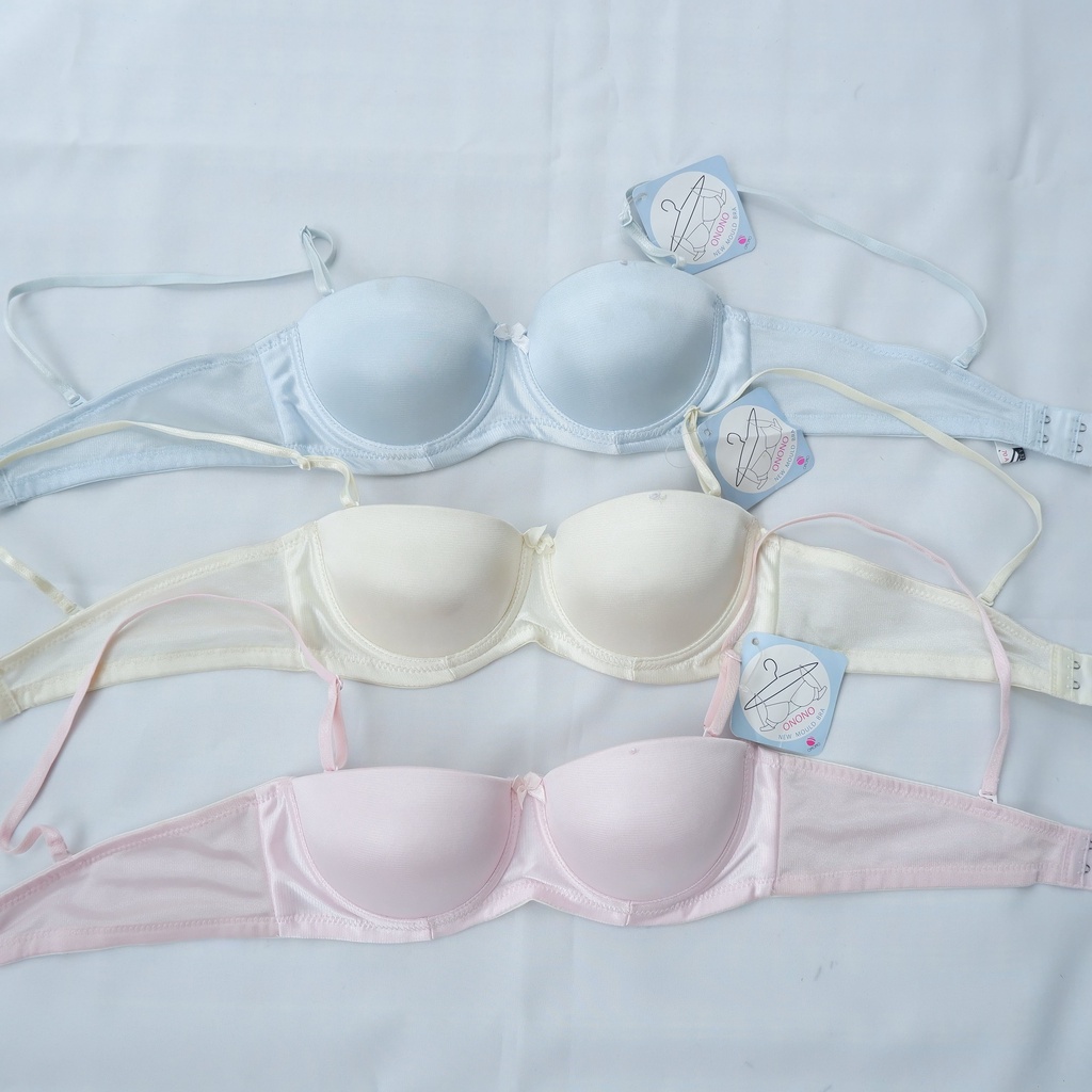 🎀ONONO🎀  เสื้อชั้นใน แบบมีโครง  ฟองน้ำหนาเล็กน้อย  สายบ่าถอดออกได้ บราตะขอหลัง ราคาเต็ม 310.-
