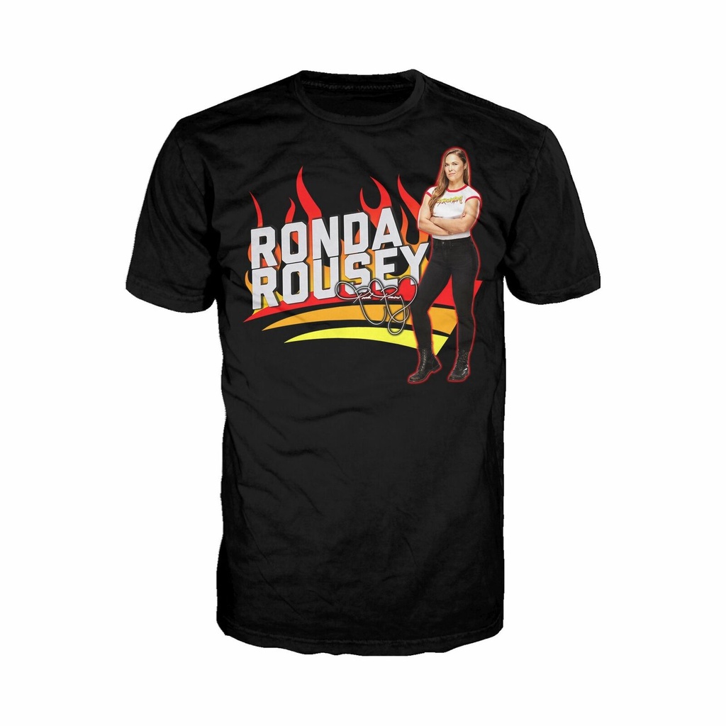 เสื้อยืด No.1 In Mans Wwe Ronda Rousey Cover เสื้อยืดผู้ชาย (สีดํา)