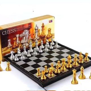 LOCO FISH  หมากรุกสากลไม้ ชุดหมากรุกนานาชาติหมากรุกแบบพับเก็บได้แบบพกพา Wooden Chess Set