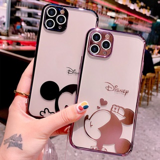 เคสโทรศัพท์มือถือ ซิลิโคนใส กันกระแทก ลายการ์ตูนมิกกี้ มินนี่เมาส์ สําหรับ iPhone 12 13 11 Pro Max X Xs Max Xr KINB3