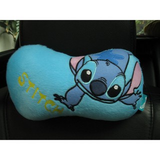 ลิขสิทธิ์แท้ สติช หมอนรองคอ ทรงกระดูก ในรถยนต์ 1 ชิ้น Lilo &amp; Stitch 1 pc Car Neck Rest Cushion Head Pillow