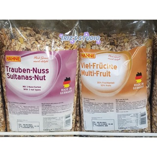 ฮาทเน่ มูสลีผสมลูกเกดถั่ว &amp; ผลไม้รวม มูสลี่เยอรมันนี Hahne Mueslie (Raisin Nut, Fruits) 1kg.