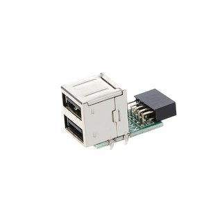 อะแดปเตอร์แปลงเมนบอร์ด 9pin to 2 Port USB 2.0 A Female PCB Board