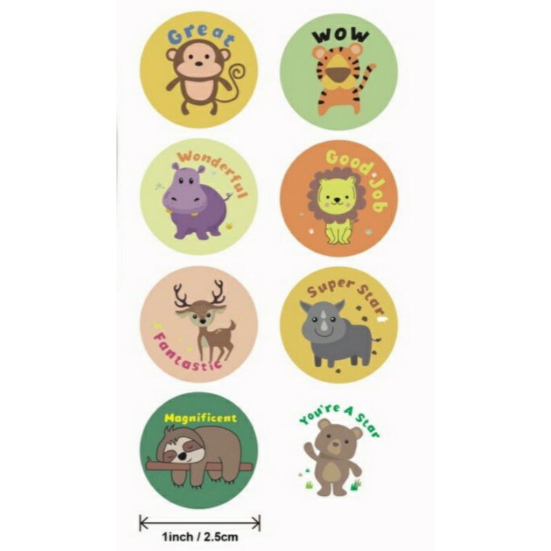 Reward stickers 500 ดวง สติ๊กเกอร์เด็กดี พร้อมส่งในไทย