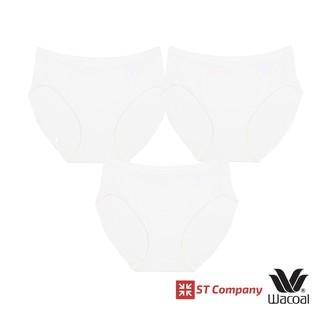 Wacoal Panty ทรง Bikini ขอบเรียบ สีครีม (CR) (3 ตัว) รุ่น WU1M01 WU1C34 WQ6M01 กางเกงใน กางเกงในผู้หญิง วาโก้ บิกินี่