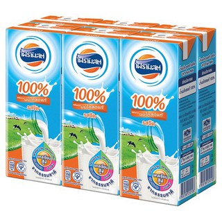 🔥ยอดนิยม!! โฟร์โมสต์ ผลิตภัณฑ์นมรสจืดยูเอชที 225มล. x 6 กล่อง Foremost UHT plain milk product 225ml x 6pcs